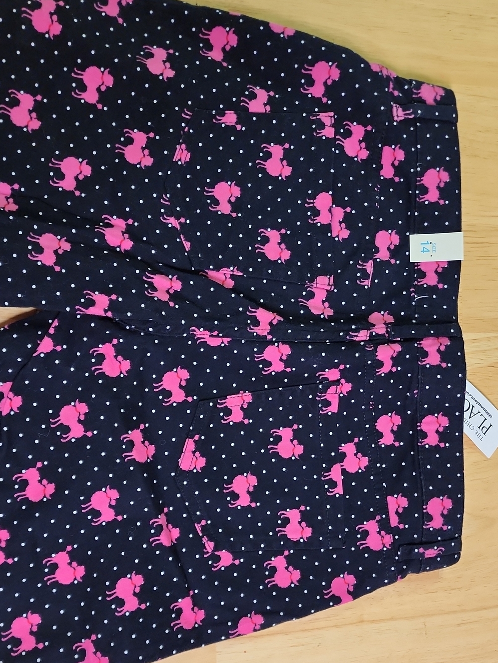 NWT The Children's Place Girls Pink Poodle Polka Dot Pants Size 14 - Picture 3 of 8